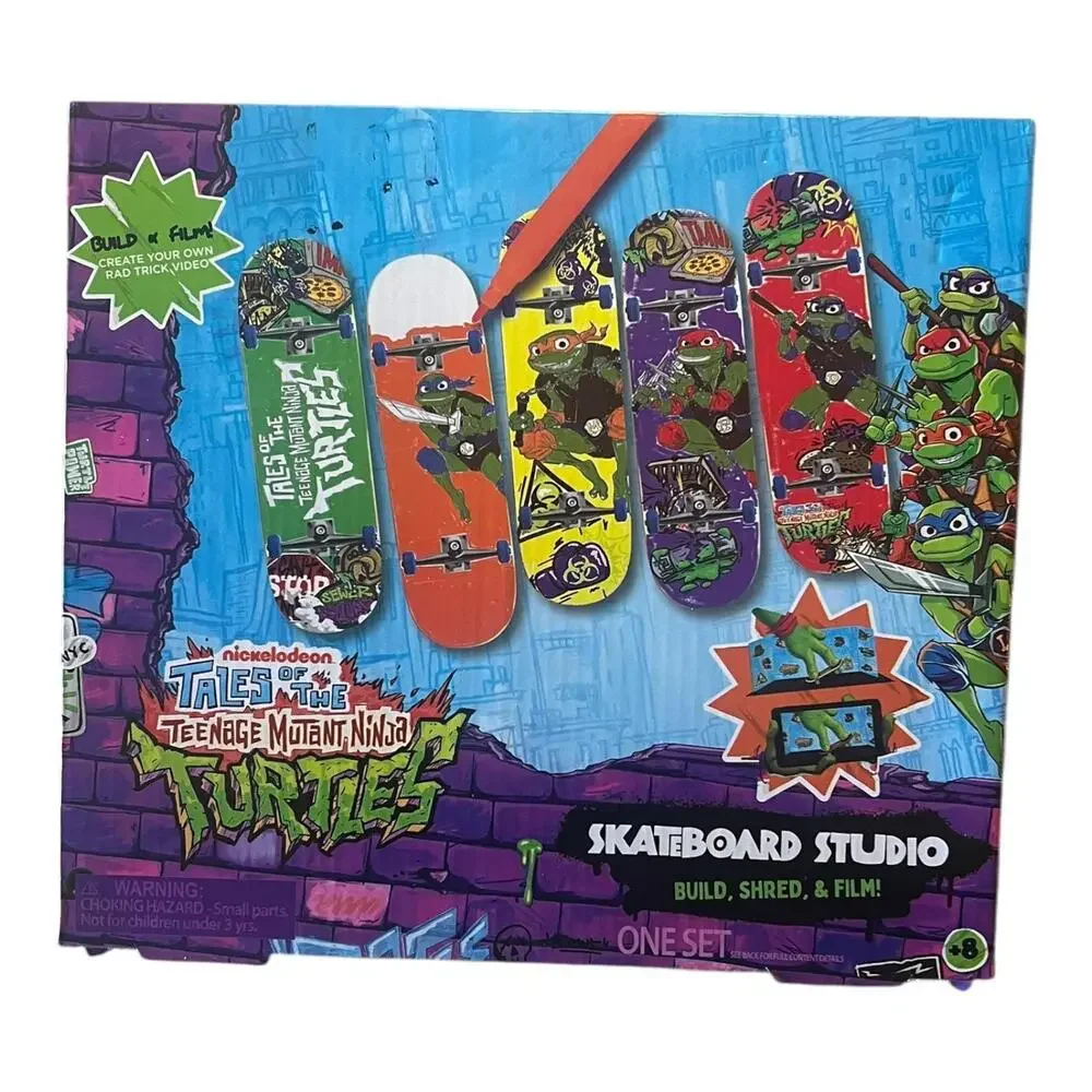Teenage Mutant Ninja Turtles Skate Board Studio 7 Colored pencil & Sticker Sheet